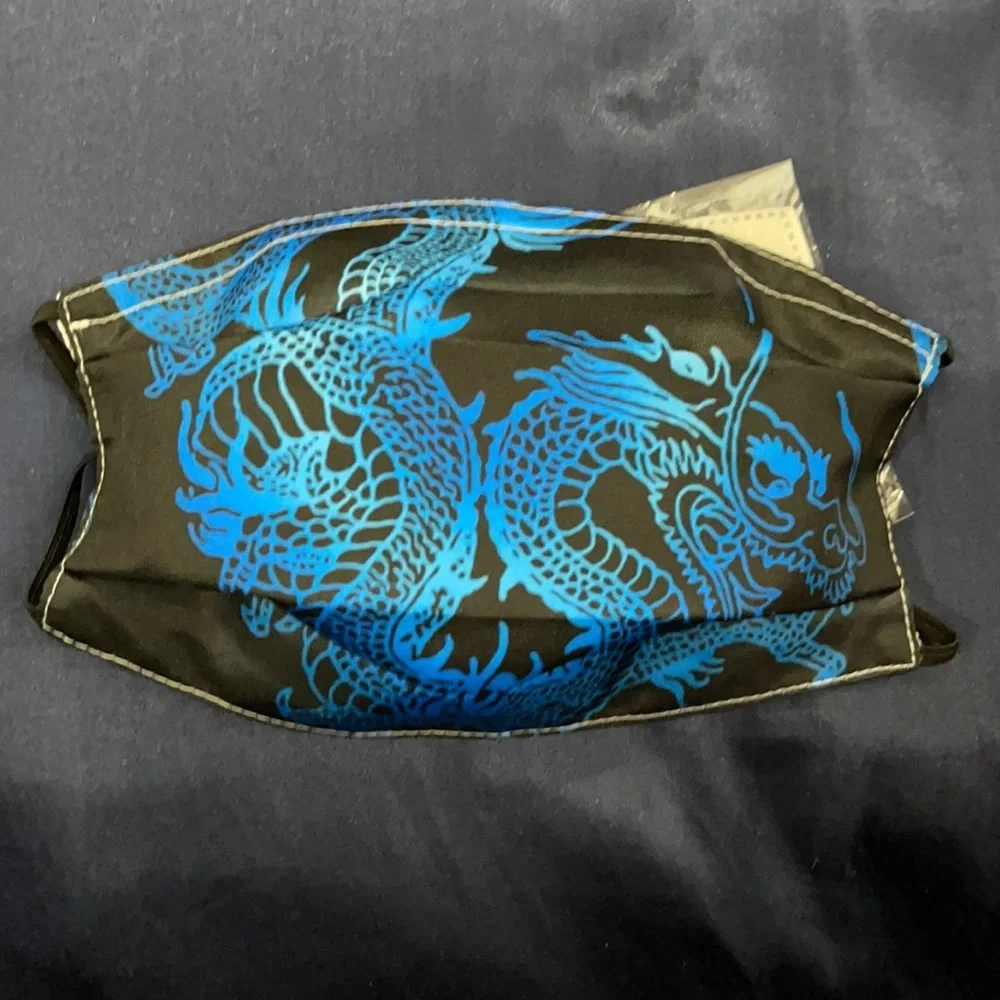 6/$20 New blue dragon face mask